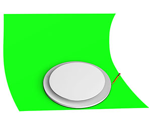 Пример изготовления накладного круга из фона хромакей для поворотного стола
