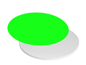 Пример изготовления накладного круга из фона хромакей для поворотного стола