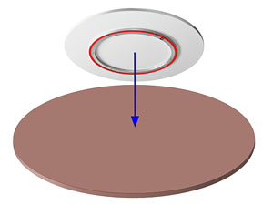 Механизм в центр круга